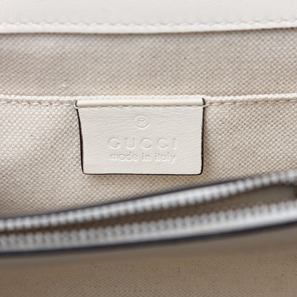 Gucci Calfskin Bamboo Web Medium Dionysus Top Handle Bag White Blue Hibiscus Red 5 of 14