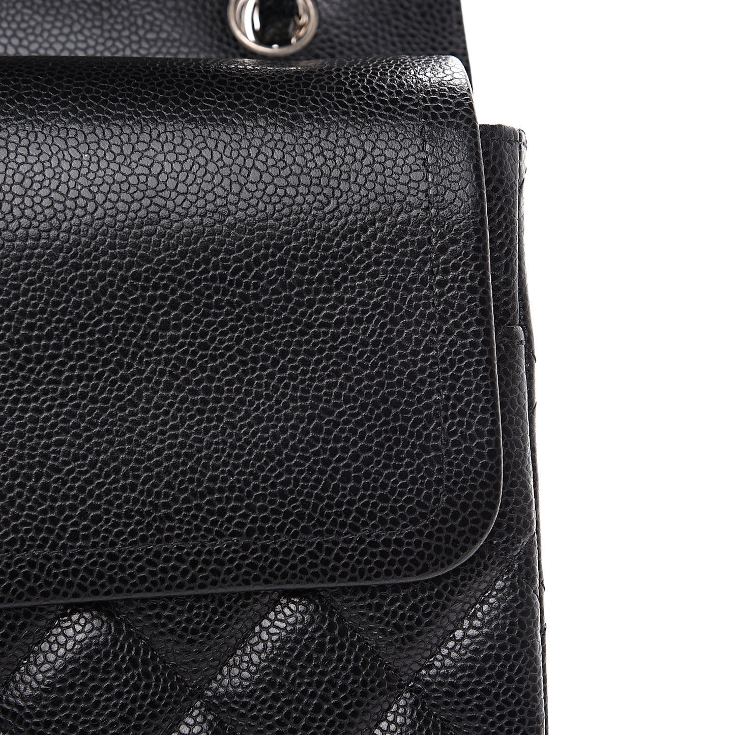 Caviar Quilted Maxi Double Flap Black