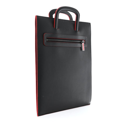 Christian Louboutin Calfskin Spiked Large Trictrac Portfolio Bag Black 4 of 12