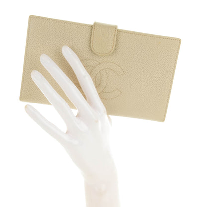 Chanel Caviar Timeless CC French Wallet Beige Clair 2 of 11