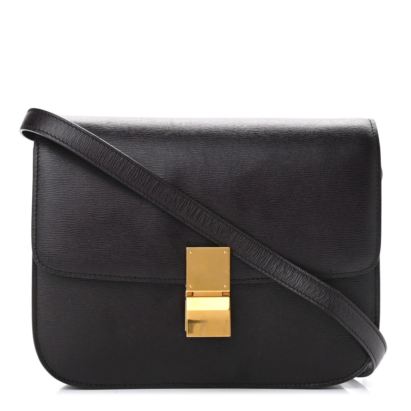 Liege Calfskin Medium Classic Box Flap Bag Espresso