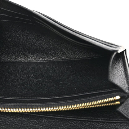 Louis Vuitton Monogram Empreinte Giant Sarah Wallet Black Beige 5 of 8