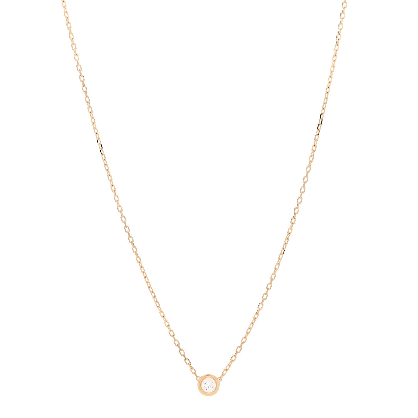18K Yellow Gold Diamond LM D'Amour Pendant Necklace