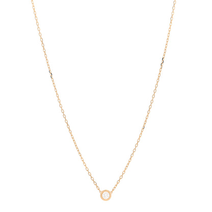 Cartier 18K Yellow Gold Diamond LM D'Amour Pendant Necklace 1 of 5