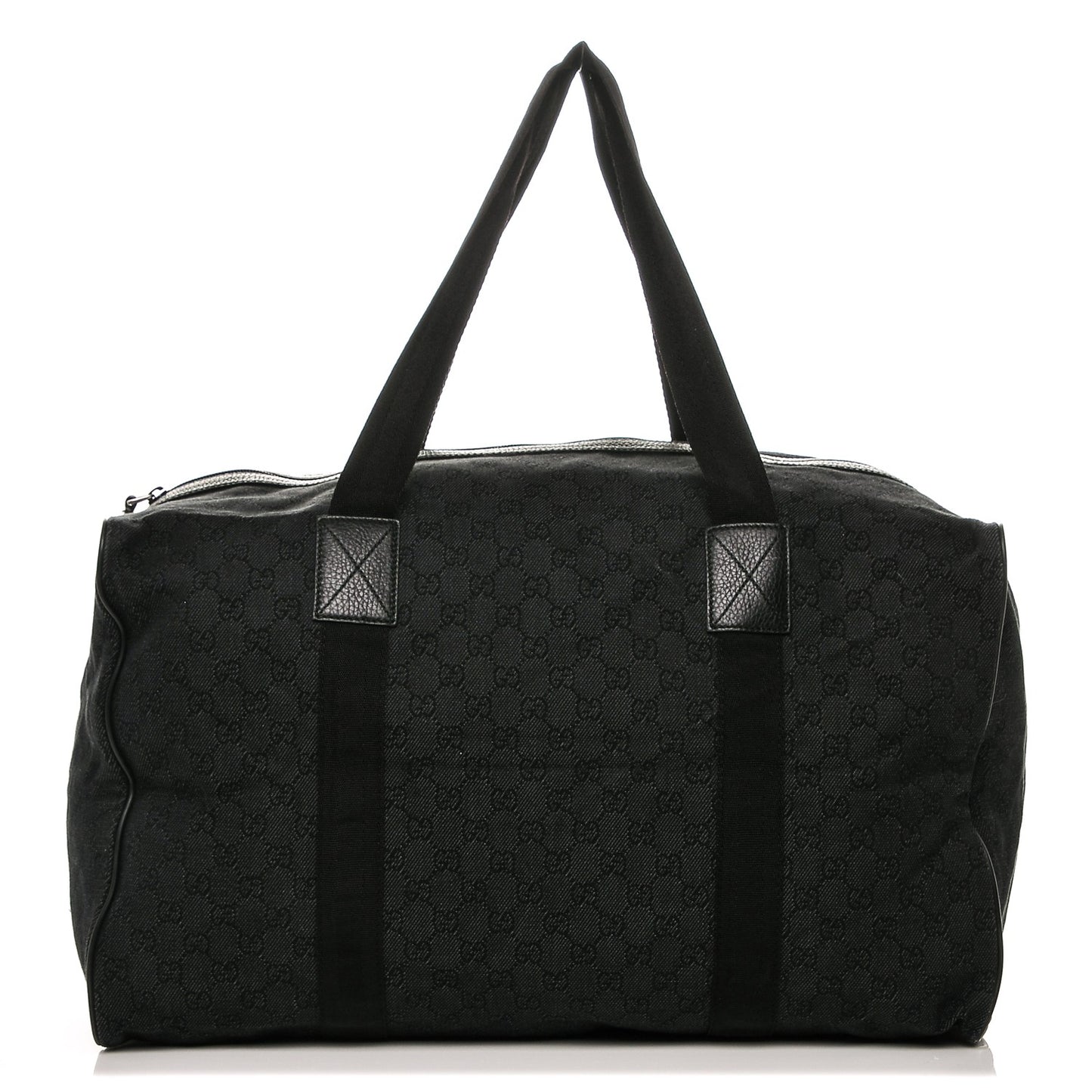 Denim Monogram Large Collapsible Carry On Duffle Black
