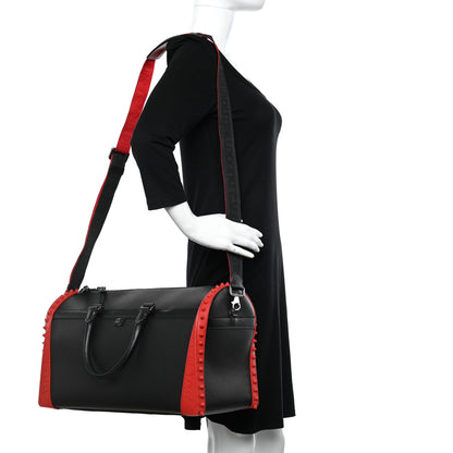Christian Louboutin Calfskin Sneakender Studded Duffle Bag Black 2 of 10