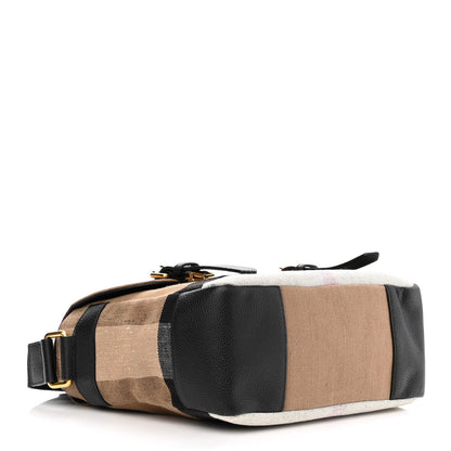 Burberry Canvas Mega Check Small Baildon Messenger Bag Black 3 of 11