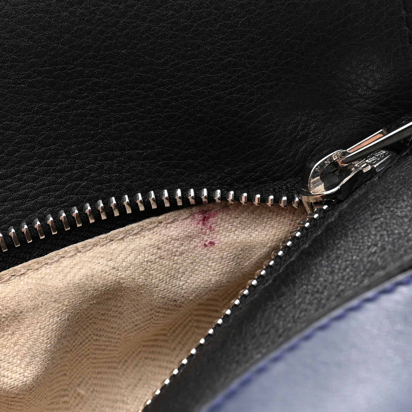 Calfskin Colorblock Small Puzzle Bag Blue