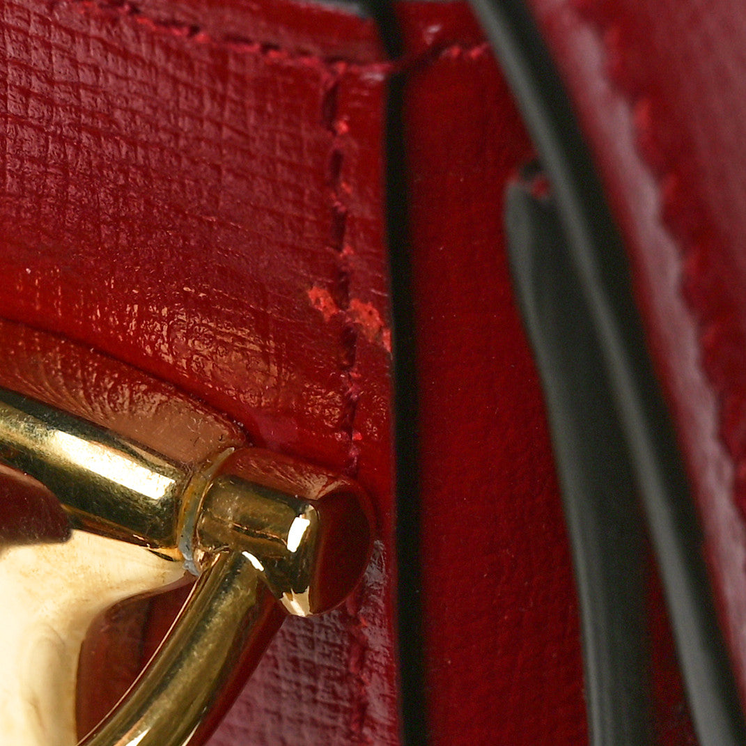 Azalea Calfskin Horsebit 1955 Shoulder Bag New Cherry Red