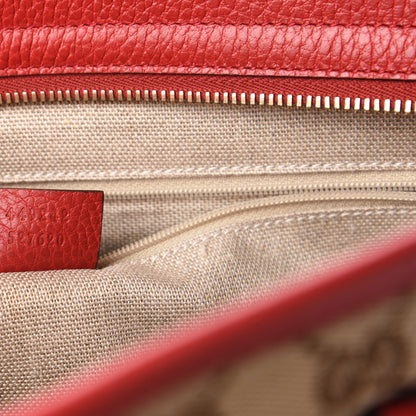 Gucci Monogram Bree Zippered Tote Beige Red 9 of 10