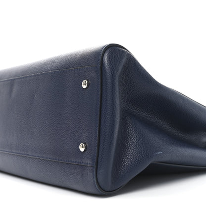 Chanel Grained Calfskin Large Neo Executive Shopper Tote Dark Blue 10 of 10