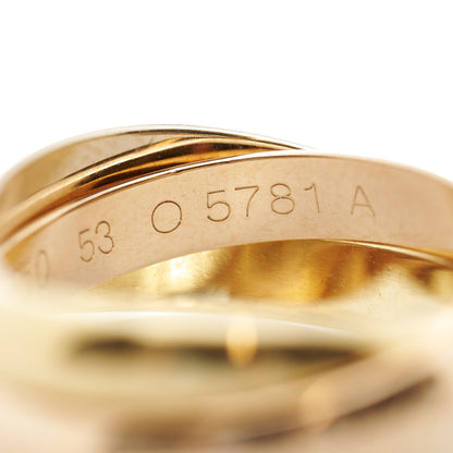 Cartier 18K Pink Yellow White Gold Classic Les Must De Cartier Trinity Ring 53 6.25 9 of 11