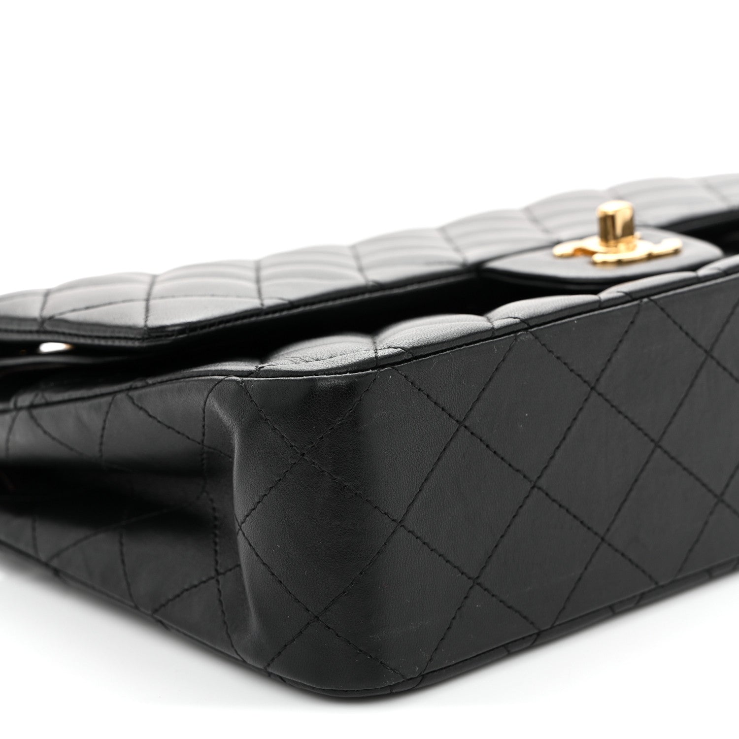 Chanel Lambskin Quilted Medium Double Flap Black 9 of 12