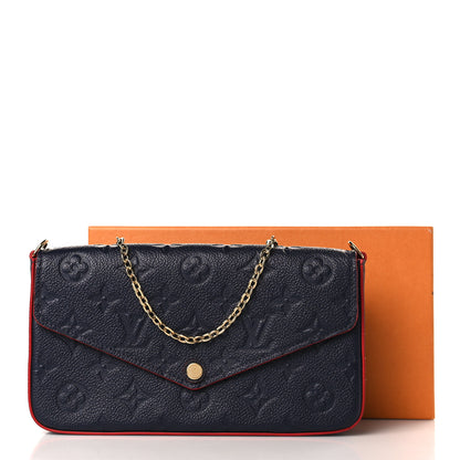 Louis Vuitton Empreinte Pochette Felicie Chain Wallet Marine Rouge 11 of 11