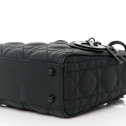 Christian Dior Ultra Matte Calfskin Cannage Mini Lady Dior Black 10 of 10