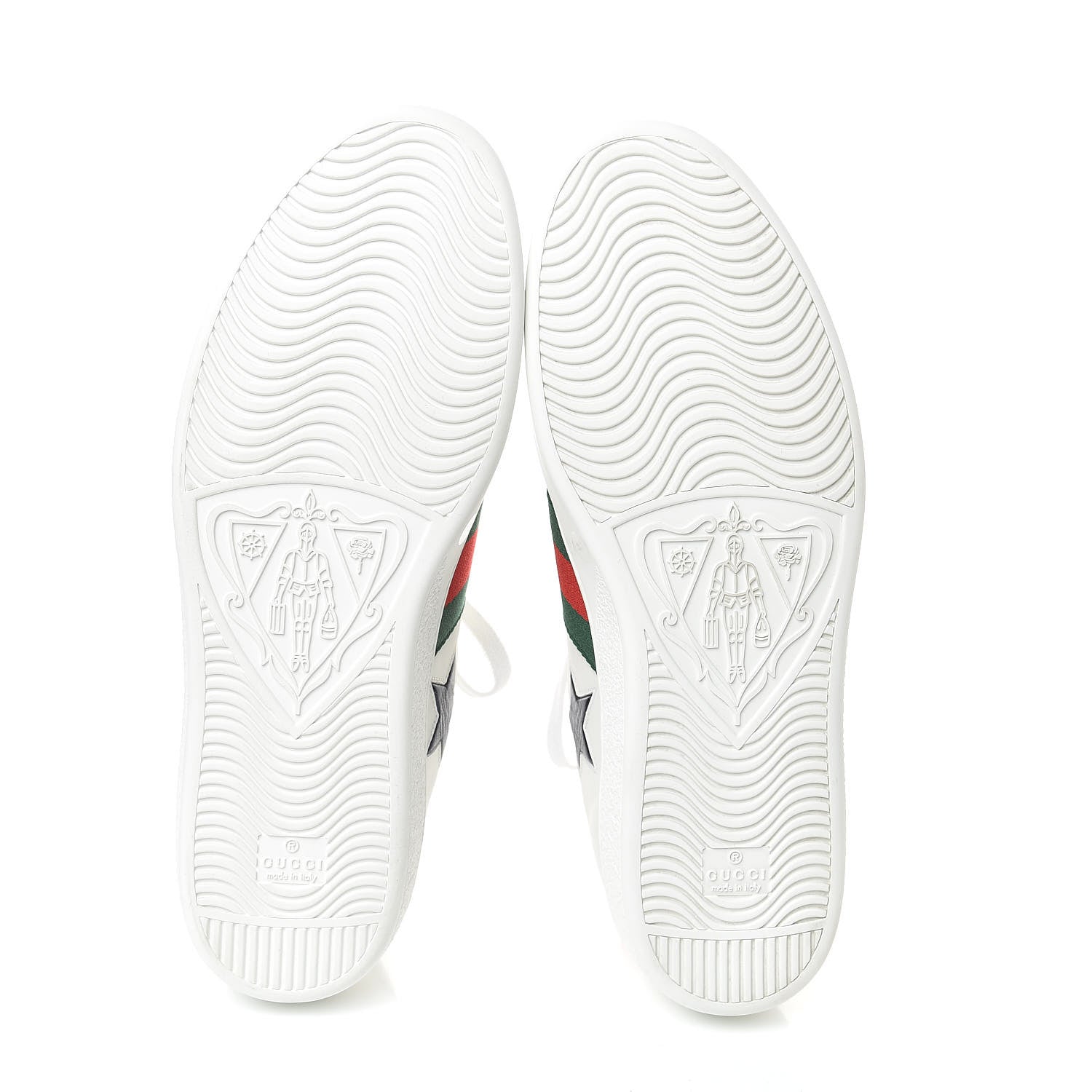 Gucci Calfskin Ayers Web Star Embroidered Mens Ace Sneakers 11 White Multi 5 of 10