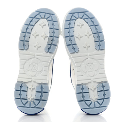 Louis Vuitton Canvas Monogram LV Squad Sneaker Boots 38 White Blue 5 of 9