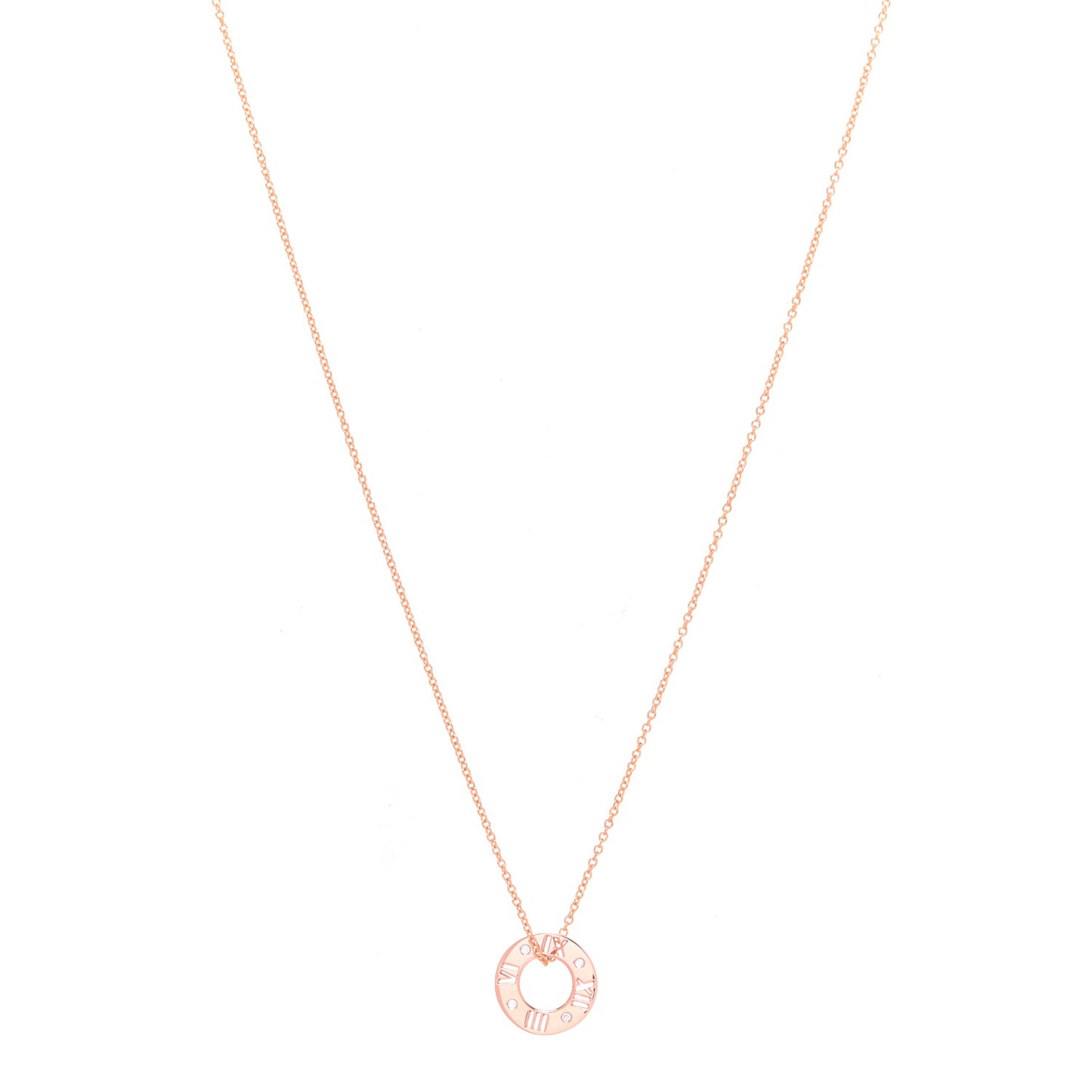 18K Yellow Gold Diamond Atlas Pierced Pendant Necklace