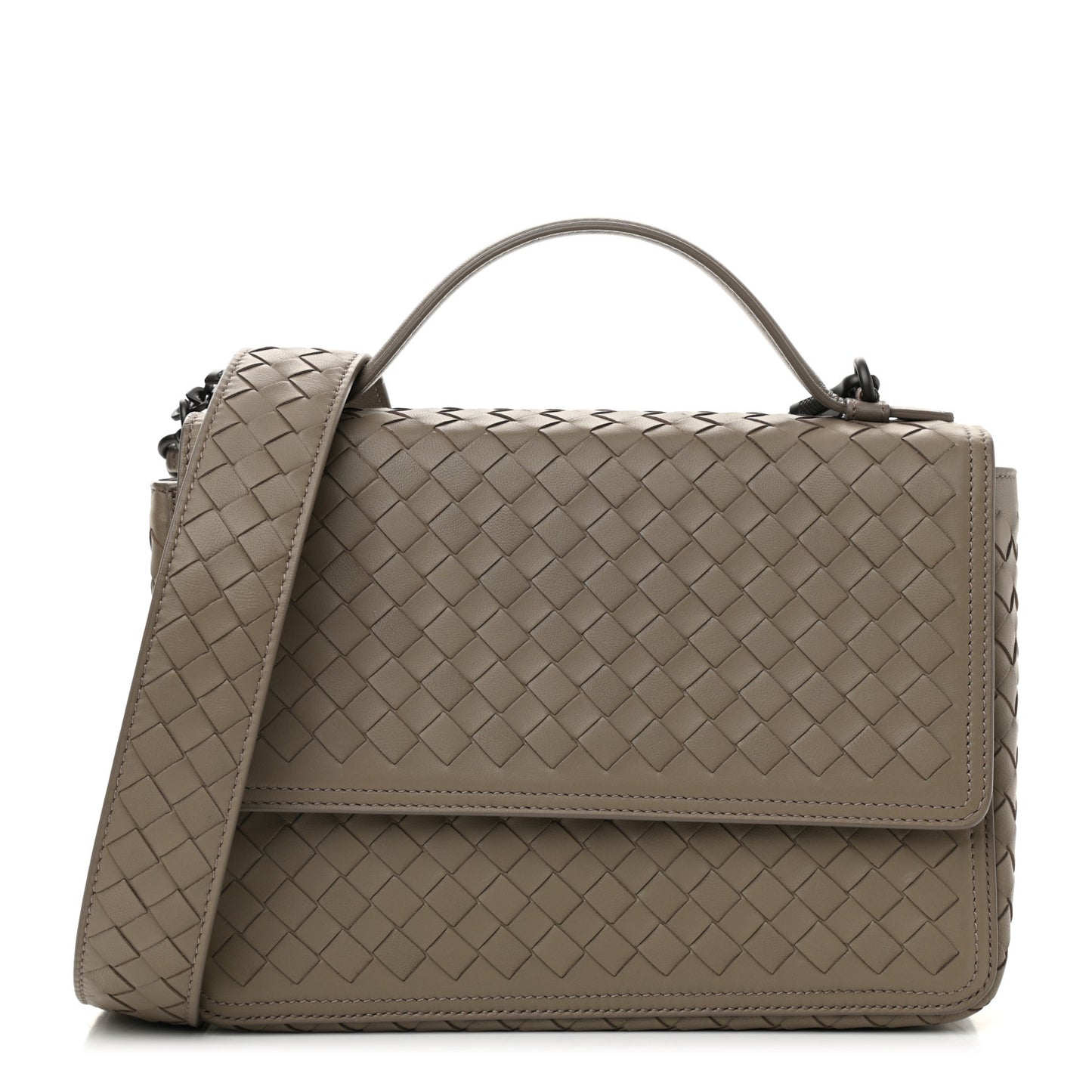 Nappa Intrecciato Alumna Bag Limestone