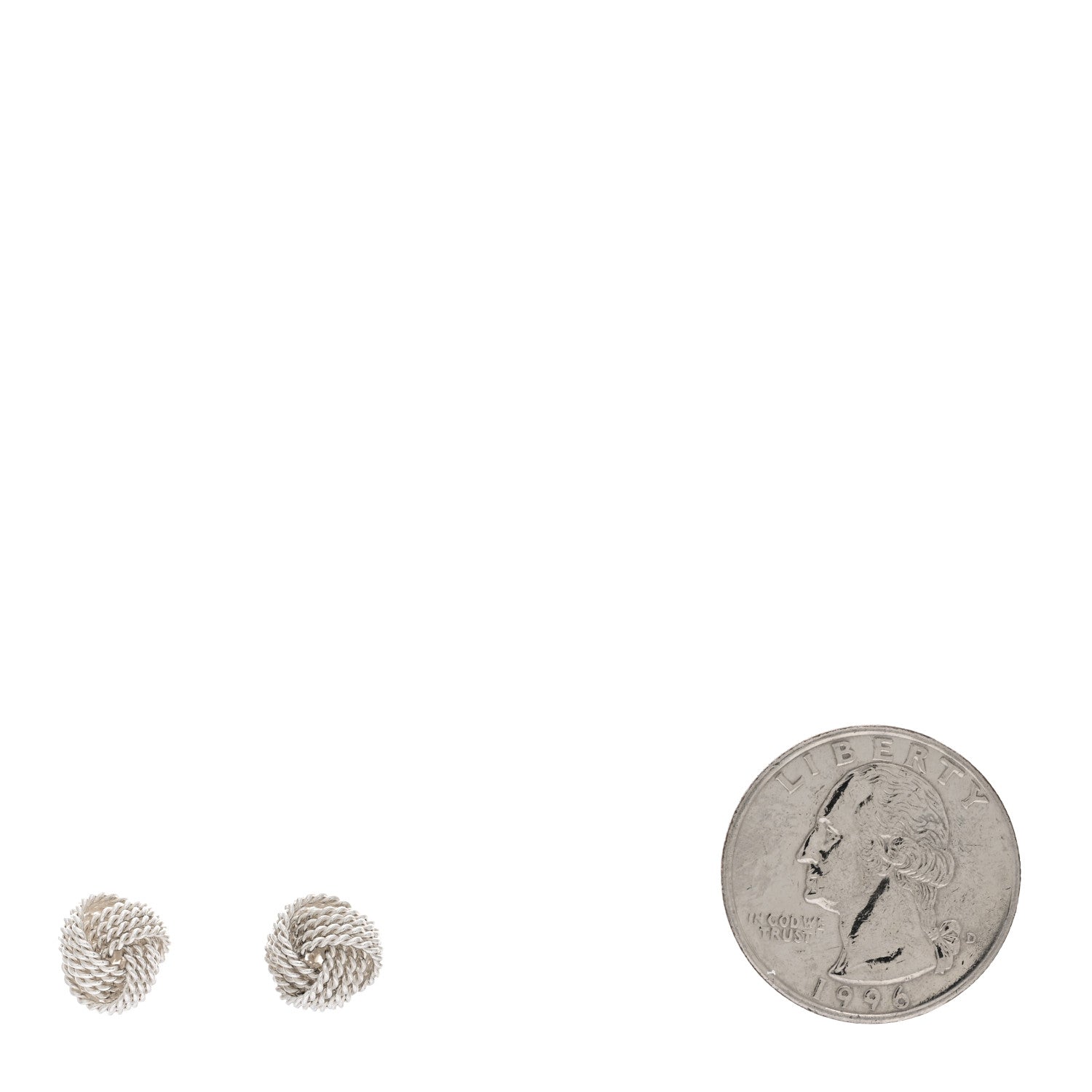 Tiffany Sterling Silver Twist Knot Earrings 2 of 4