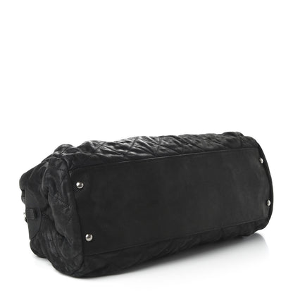 Chanel Iridescent Calfskin Chic Quilt Bowling Bag Black 4 of 12