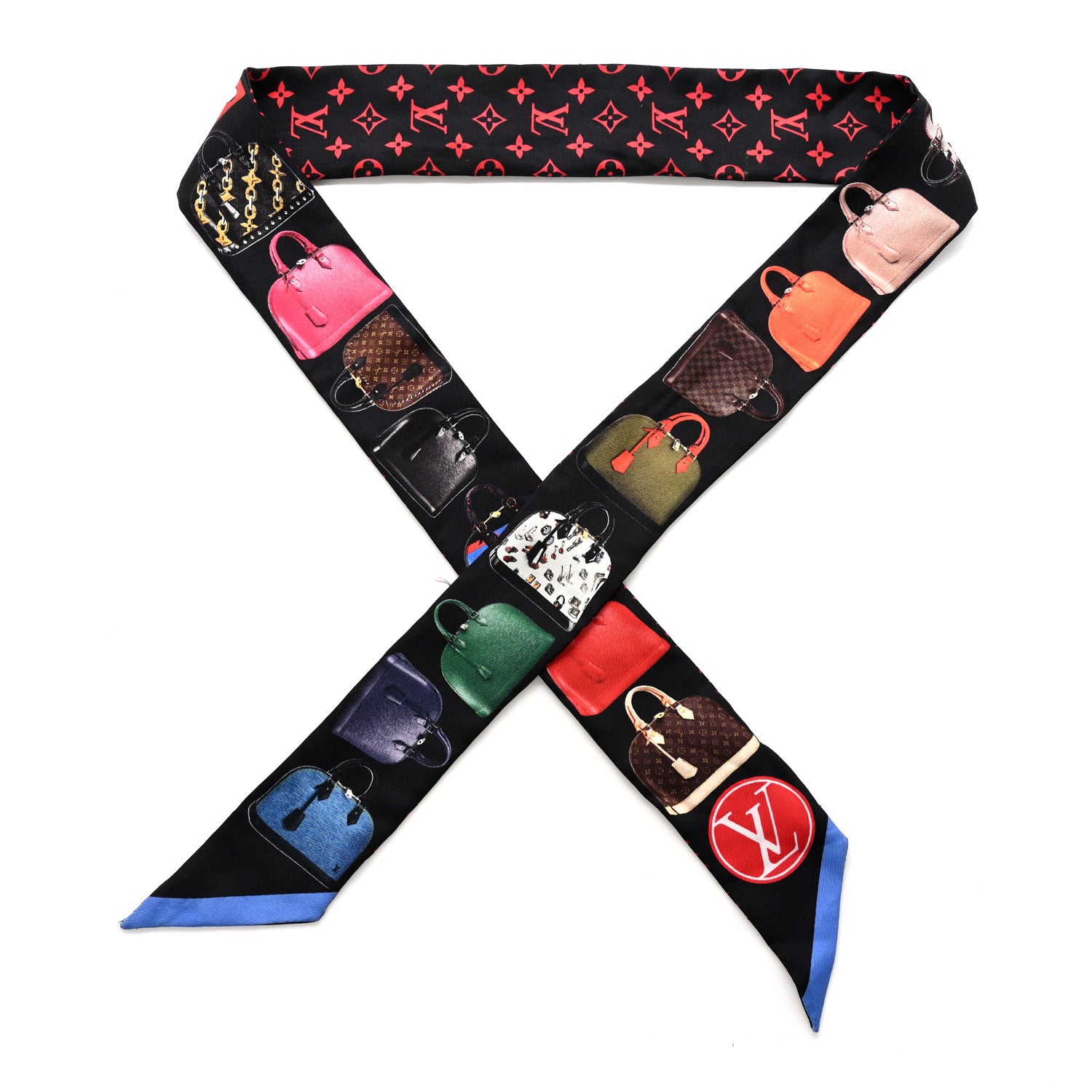 Louis Vuitton Silk Monogram Tribute To Alma BB Bandeau Black 1 of 6
