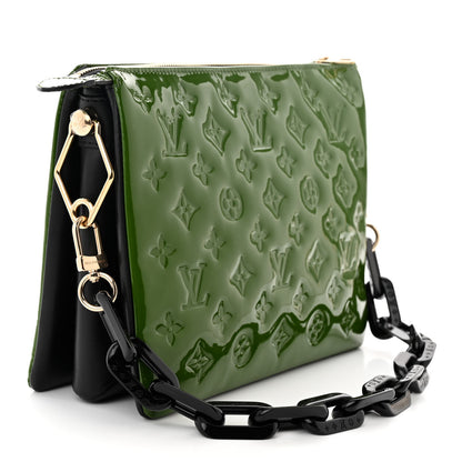 Louis Vuitton Patent Embossed Monogram Coussin PM Green Black 3 of 10