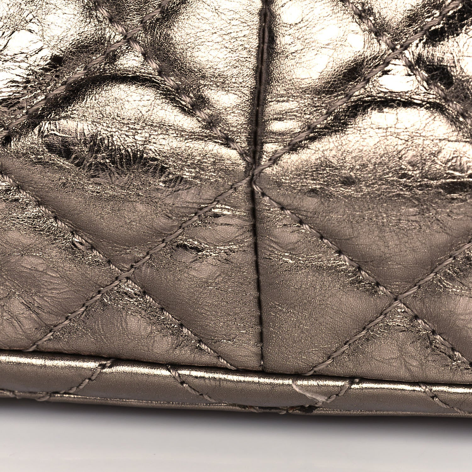 Chanel Metallic Aged Calfskin Quilted 50th Anniversary 2.55 Reissue 227 Flap Bronze 11 of 15