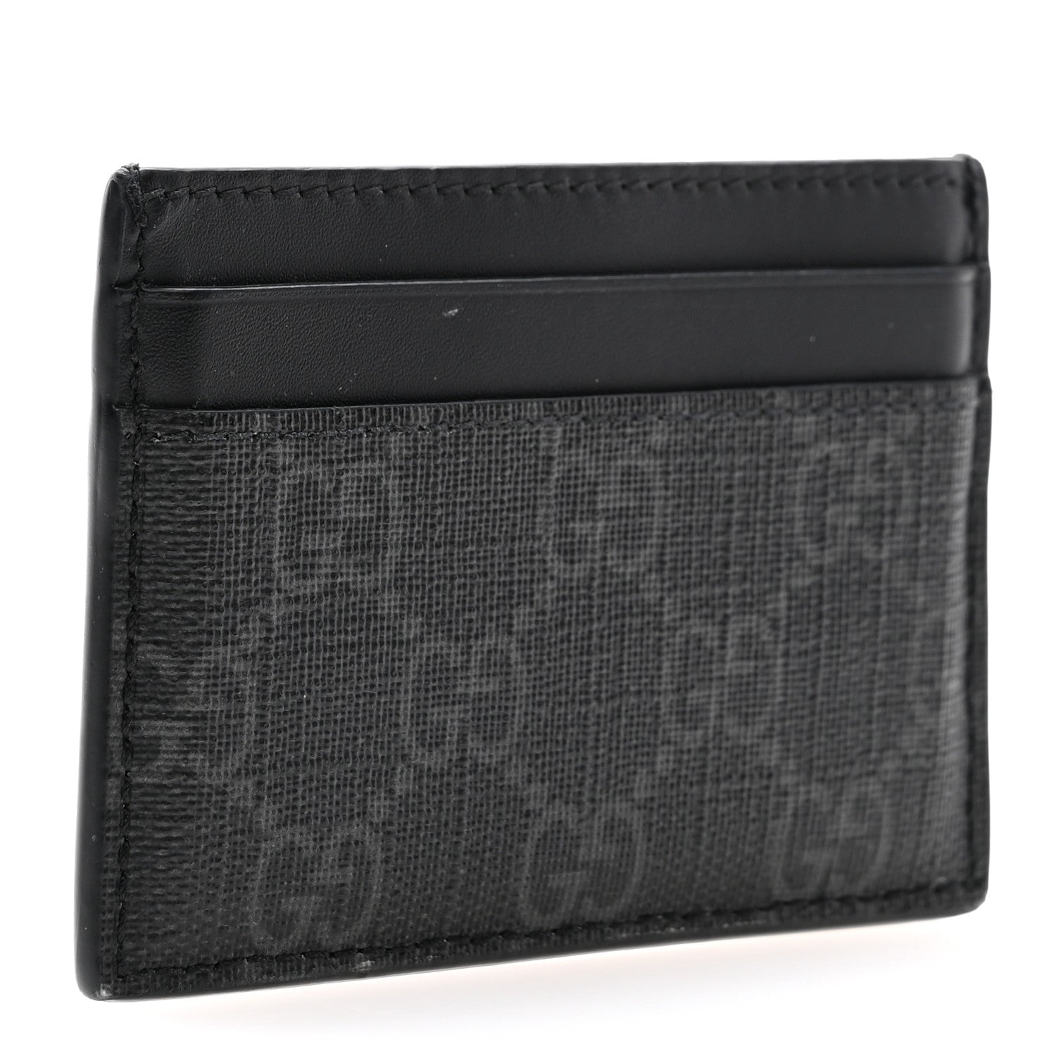 Gucci GG Supreme Monogram Kingsnake Card Holder Black Grey 3 of 9