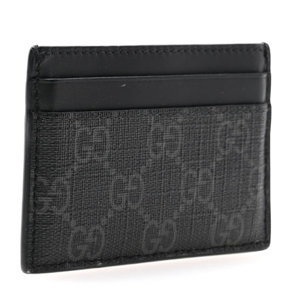 Gucci GG Supreme Monogram Kingsnake Card Holder Black Grey 3 of 9
