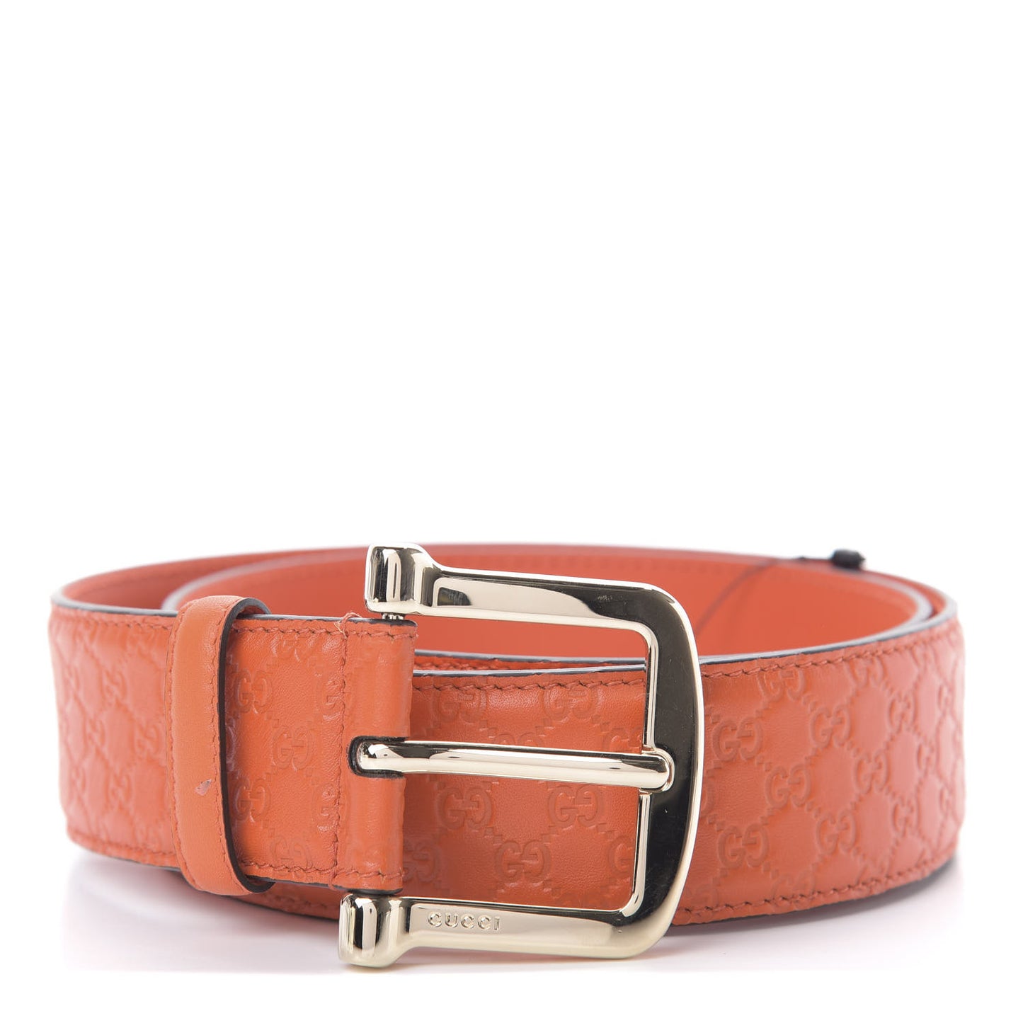 Soft Microguccissima 40mm Belt 80 32 Sun Orange