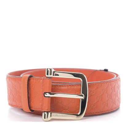 Gucci Soft Microguccissima 40mm Belt 80 32 Sun Orange 1 of 5