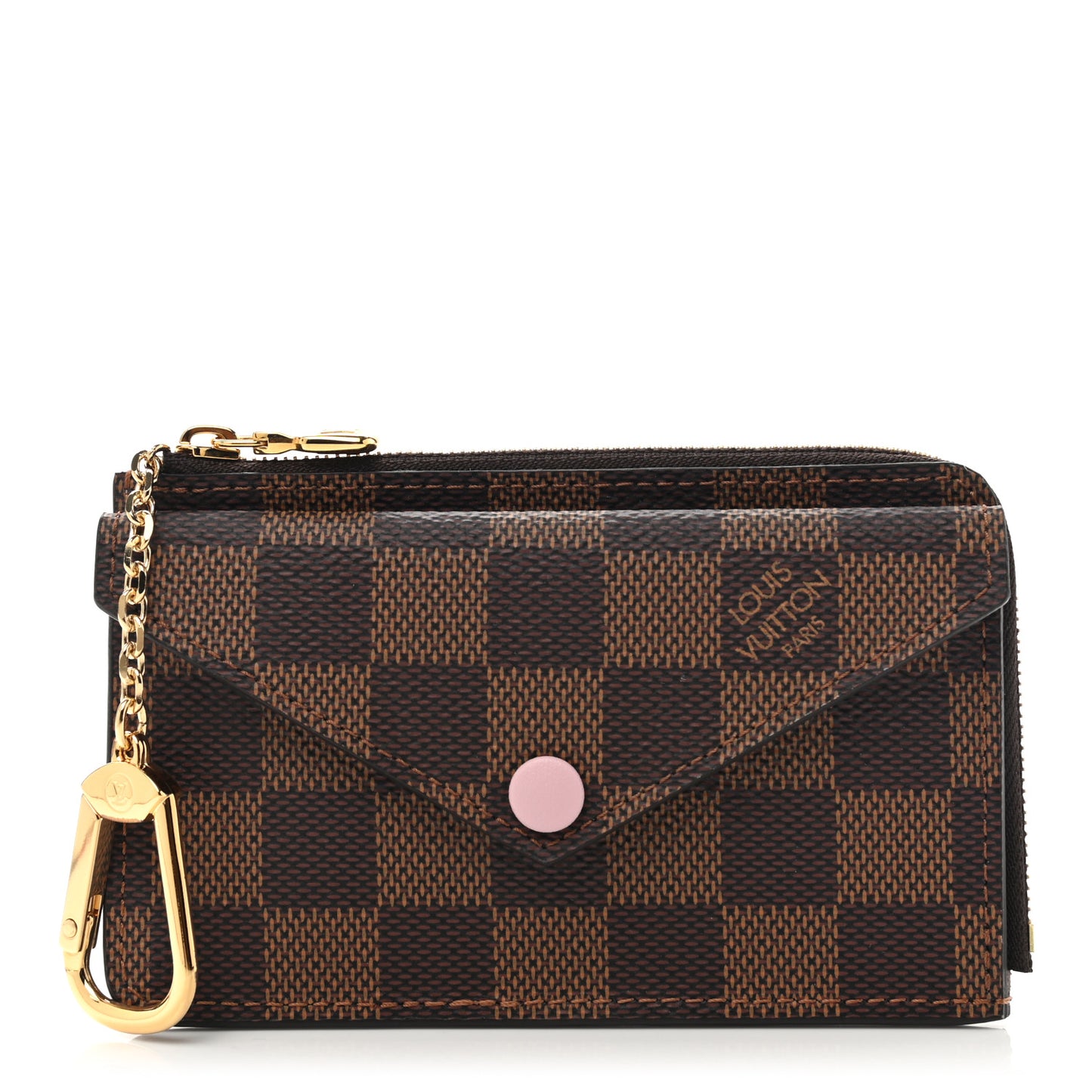 Damier Ebene Recto Verso Card Holder Rose Ballerine