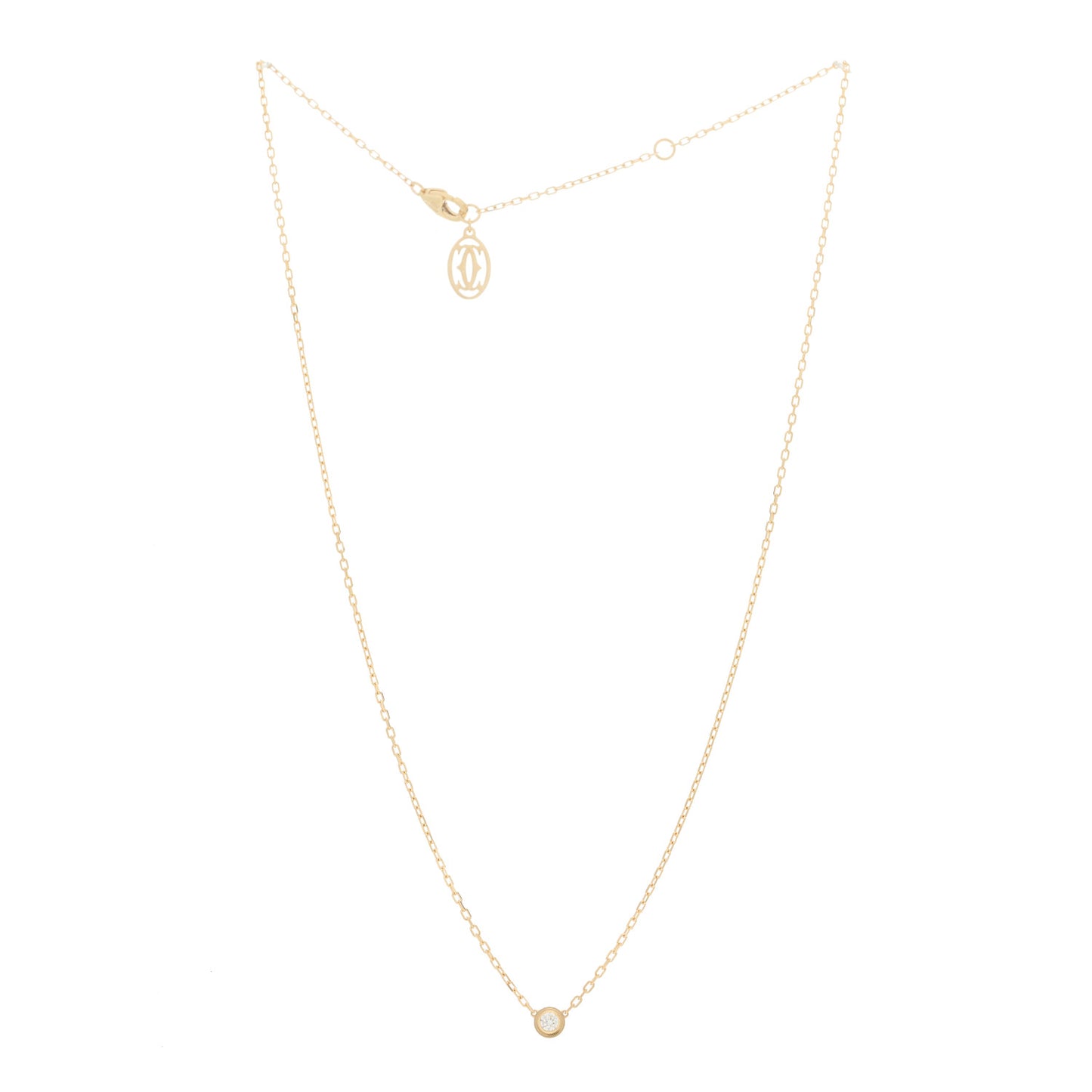 18K Yellow Gold Diamond SM D'Amour Pendant Necklace
