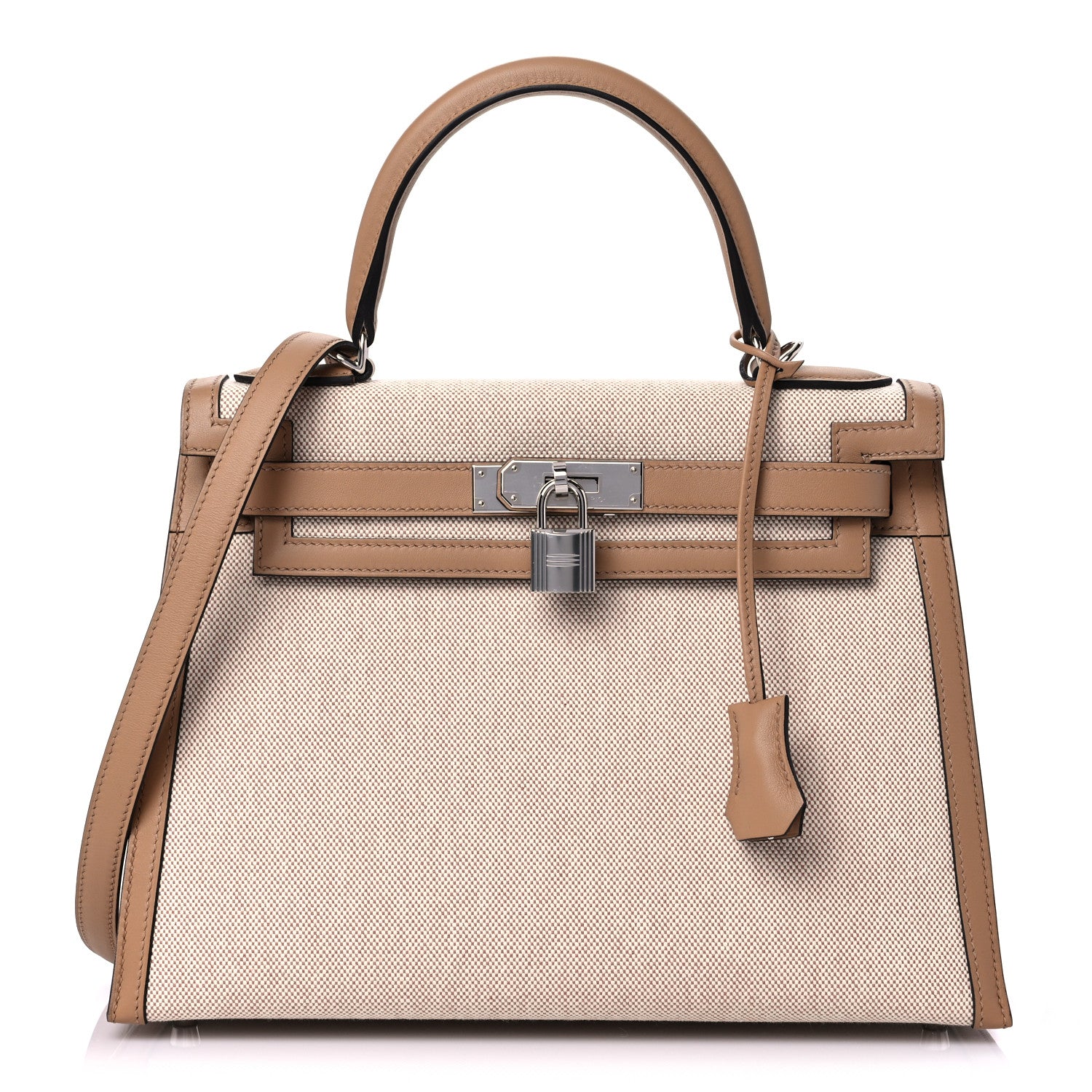 Hermes Toile H Swift Kelly Sellier 28 Ecru Chai 1 of 10