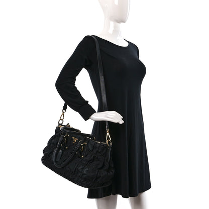 Prada Tessuto Nylon Gaufre Tote Black 2 of 11