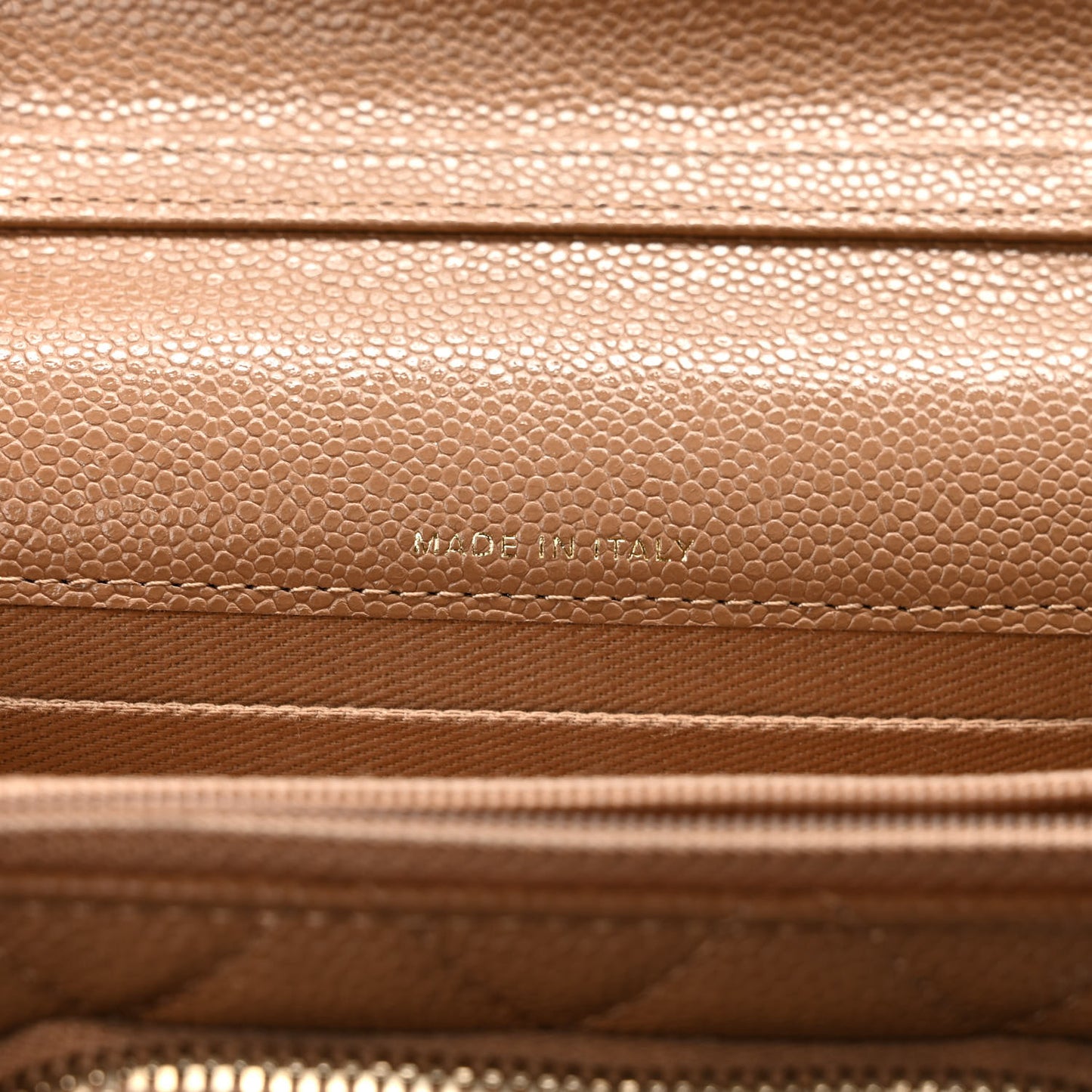 Caviar Quilted Business Affinity Clutch With Chain Flap Dark Beige