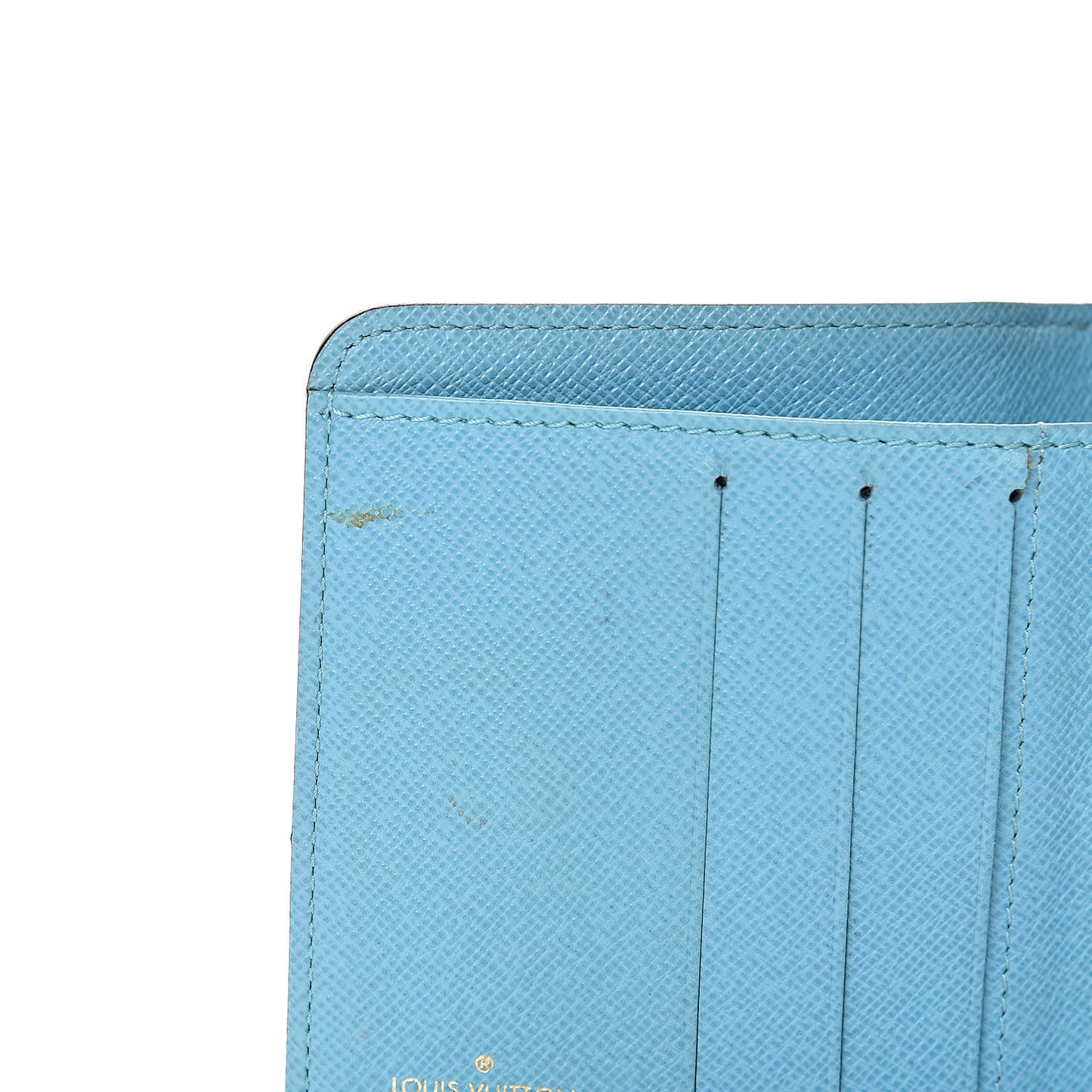 Monogram Groom Compact Zip Wallet Blue