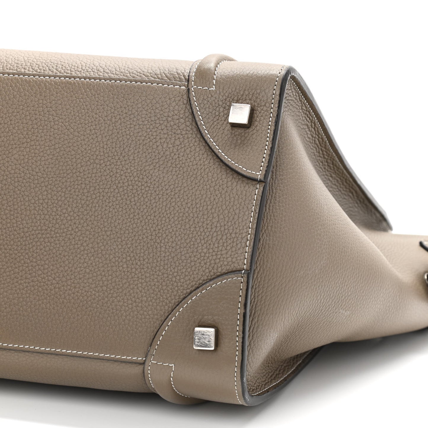 Drummed Calfskin Mini Luggage Souris