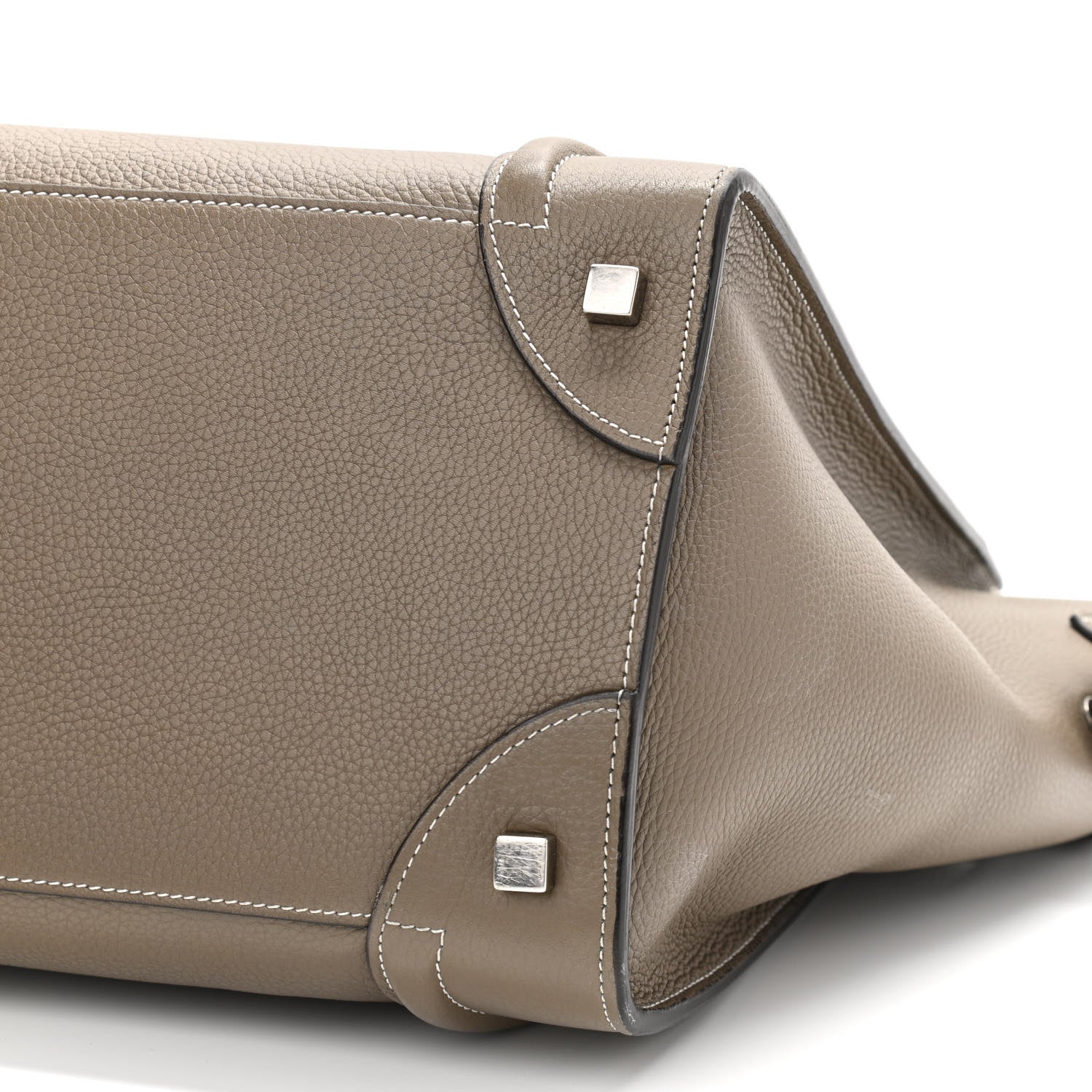 Celine Drummed Calfskin Mini Luggage Souris 8 of 11