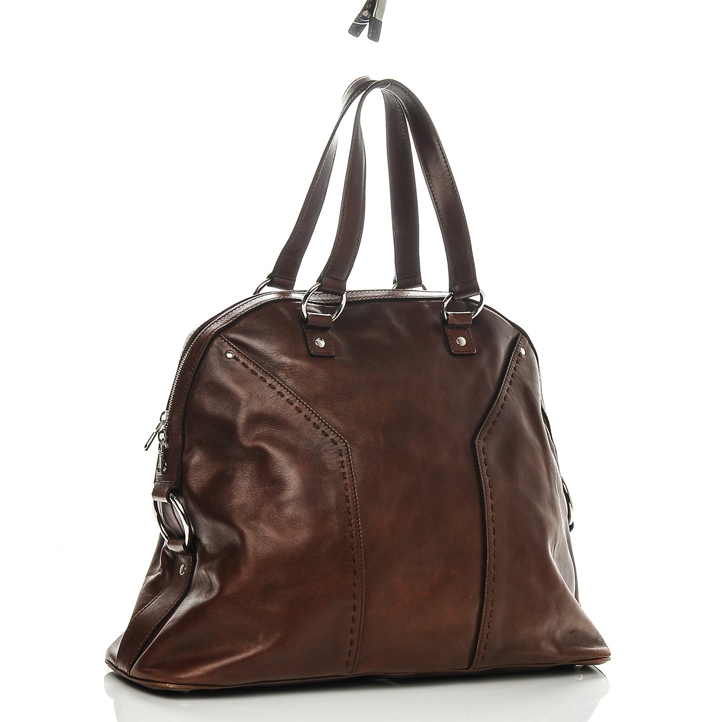 Calfskin Oversized Muse Dark Brown
