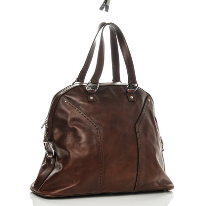 Saint Laurent Calfskin Oversized Muse Dark Brown 3 of 7