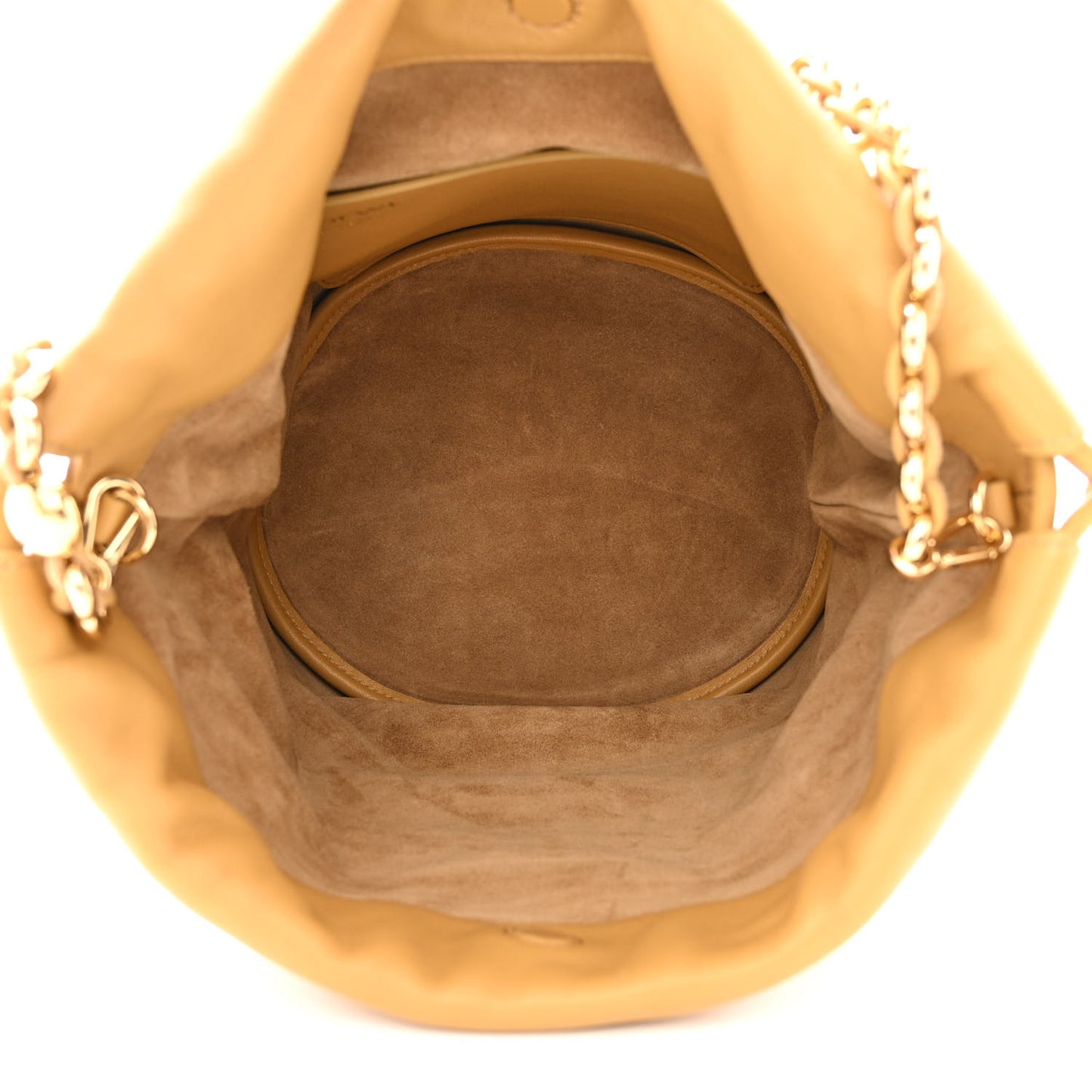Mellow Nappa Lambskin Flamenco Bucket Bag Sahara