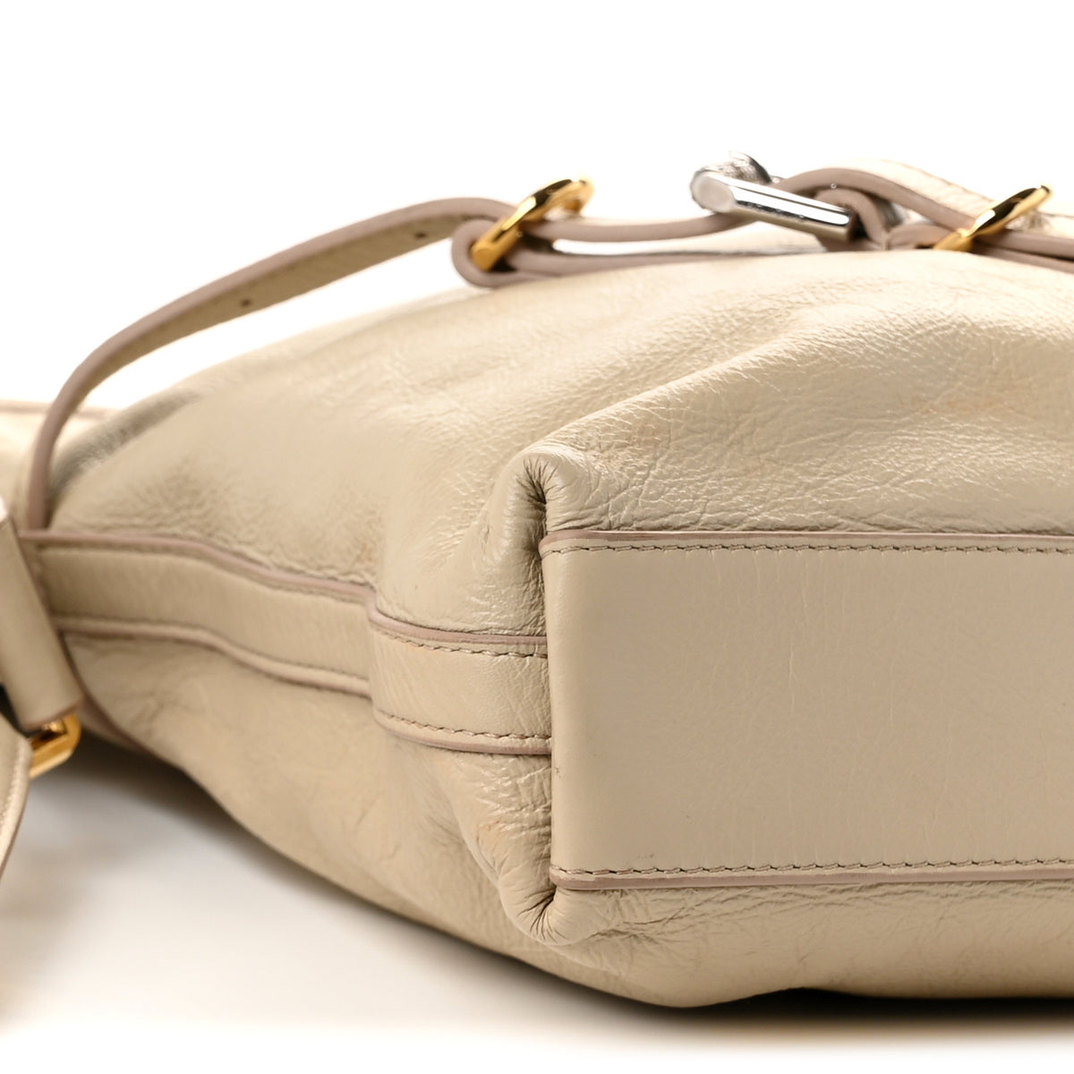 Calfskin Medium Voyou Bag Natural Beige