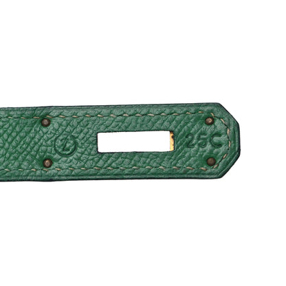 Hermes Courchevel Bi Color Birkin 35 Bleu Indigo Vert Clair 7 of 16