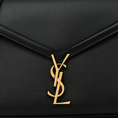 Saint Laurent Grain de Poudre Medium Classic Monogram Cassandra Top Handle Black 8 of 10