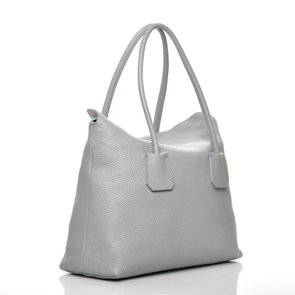 Burberry London Grainy Calfskin Medium Baynard Tote Sky Blue 3 of 10