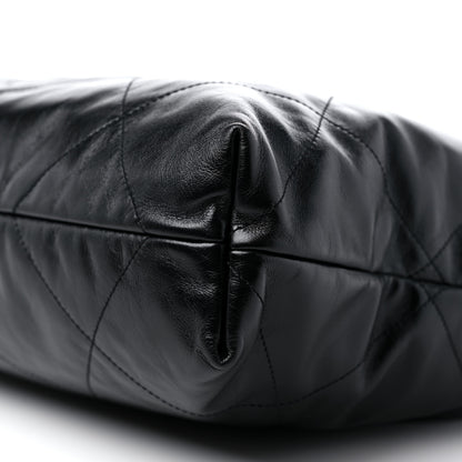 Chanel Shiny Calfskin Quilted Chanel 22 Black 10 of 11