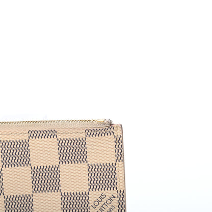 Louis Vuitton Damier Azur Felicie Chain Wallet Zippered Insert Rose Ballerine 7 of 9