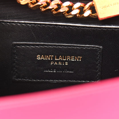 Saint Laurent Grain De Poudre Medium Monogram Kate Satchel Lipstick Fuchsia 6 of 9